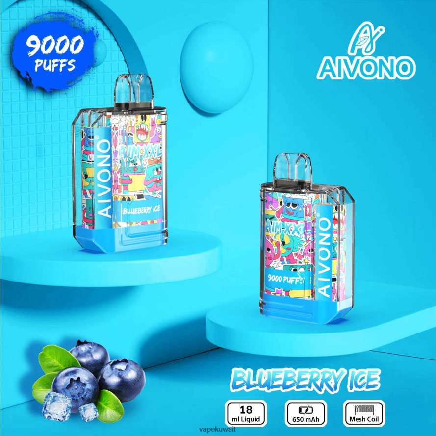 Aivono AIM XXL 9000 ملصق فم شفاف جليد التوت - 66DF6050 Vape الكويت