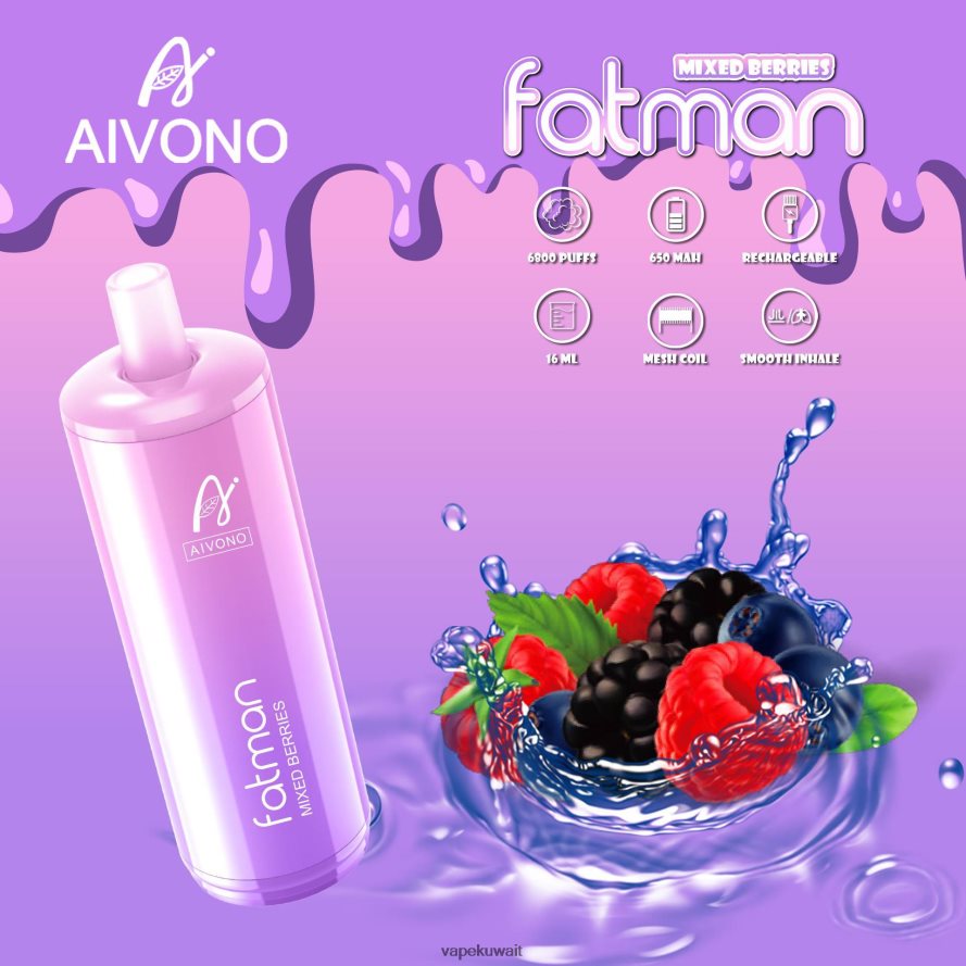 Aivono FATMAN 6800 التوت المختلط - 66DF6027 Vape Kuwait