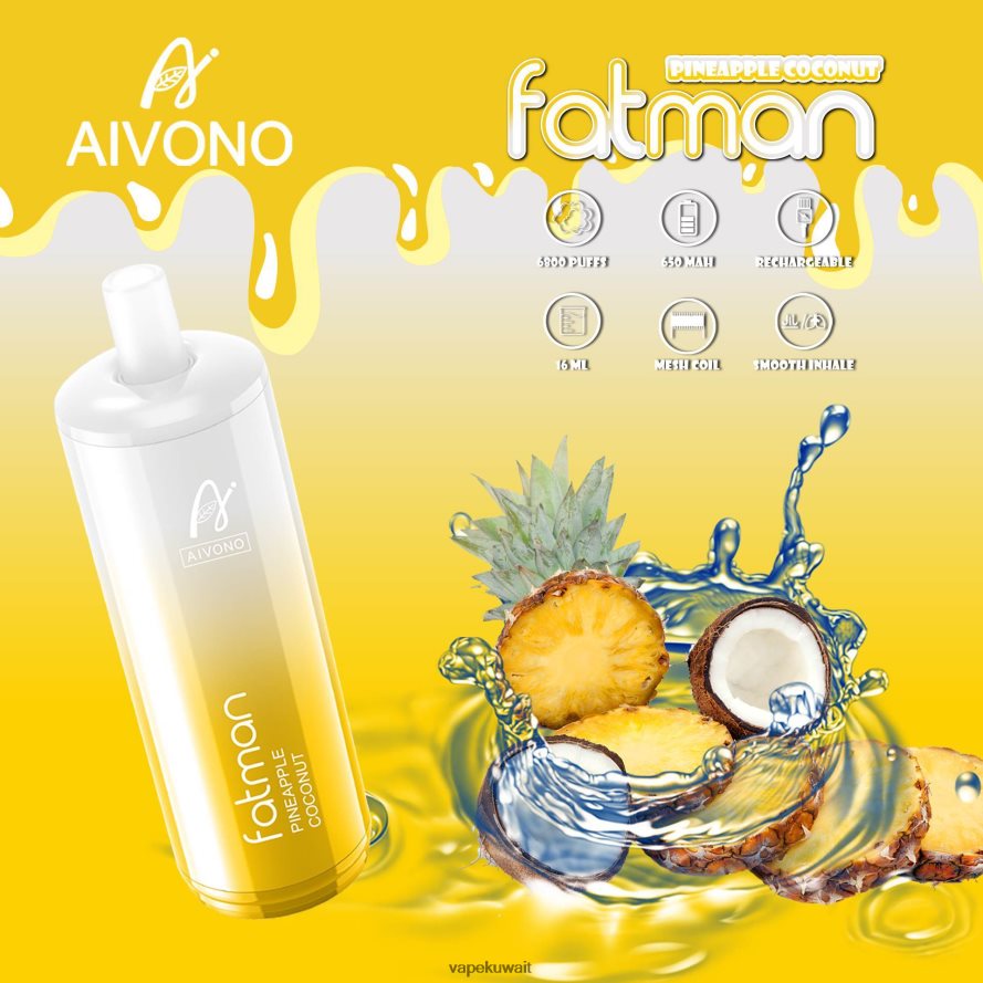 Aivono FATMAN 6800 جوز الهند الأناناس - 66DF6029 Vape Kuwait