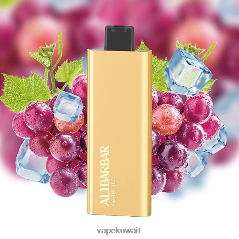 Alibarbar Pandora 7000 سيجارة يمكن التخلص منها جليد العنب PRH2FR56 Vape Kuwait