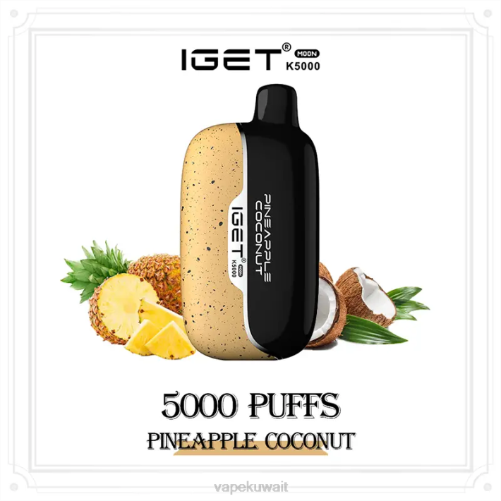 Vape Kuwait 0ZDT16 جوز الهند الأناناس IGET Moon k5000