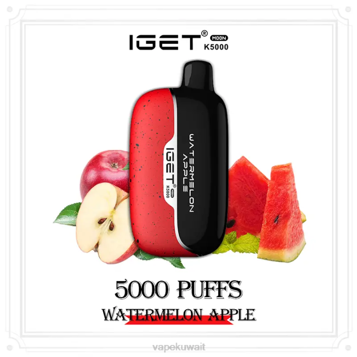 Vape Kuwait 0ZDT6 تفاحة البطيخ IGET Moon k5000