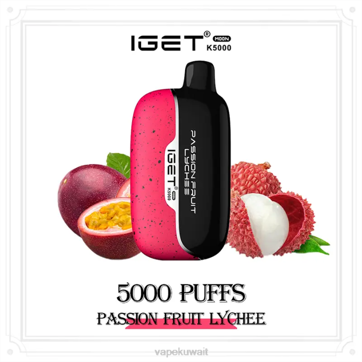 Vape Pod Kits 0ZDT10 ليتشي فاكهة العاطفة IGET Moon k5000