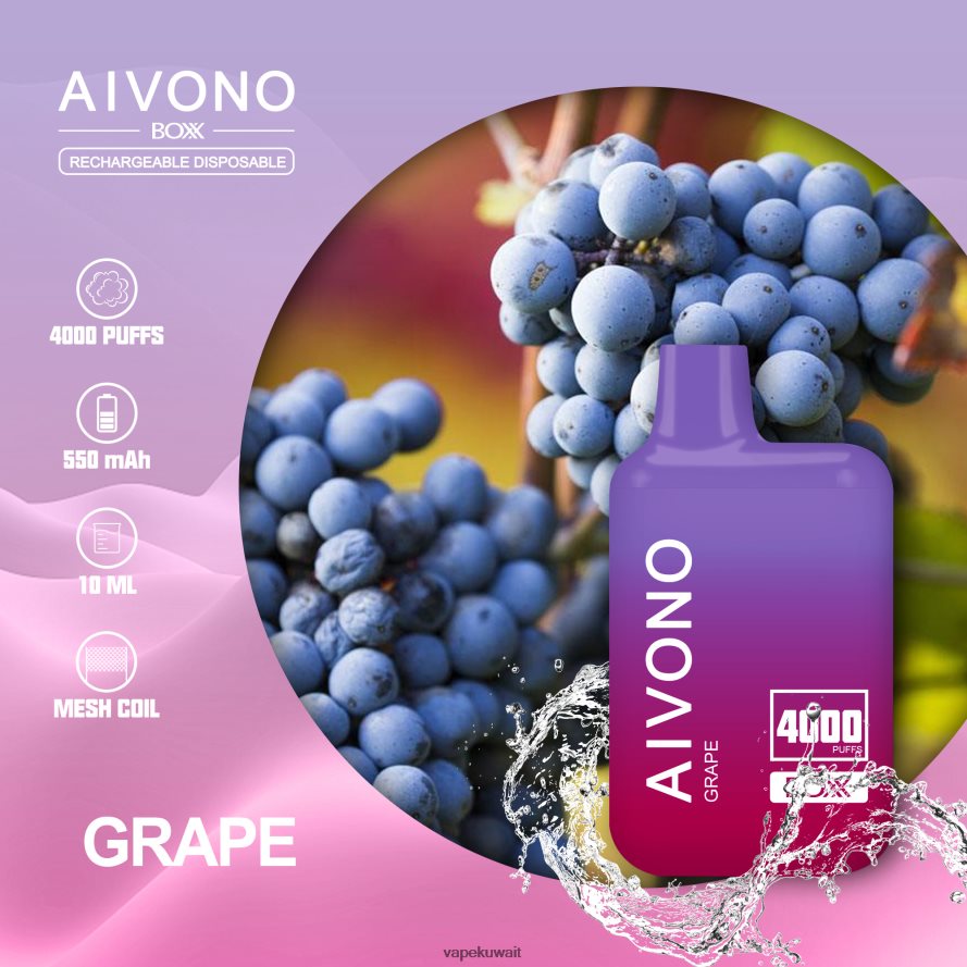 Aivono AIM BOXX 4000 العنب - 66DF60213 Vape Kuwait