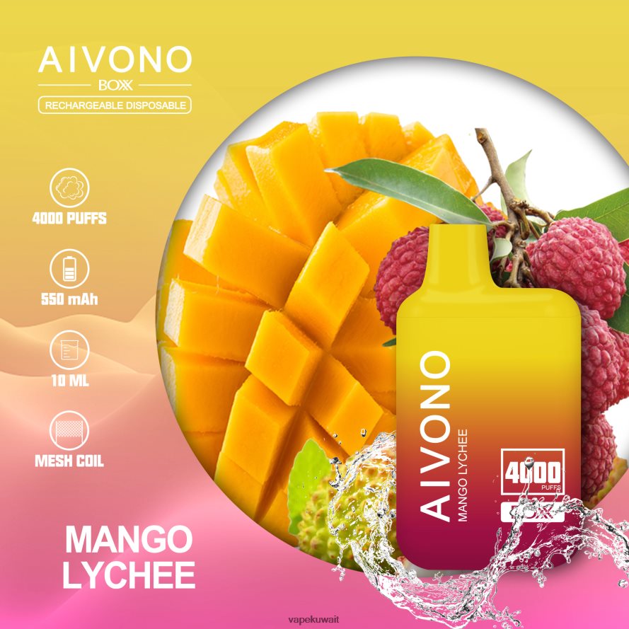 Aivono AIM BOXX 4000 مانجو ليتشي - 66DF60216 Vape الكويت