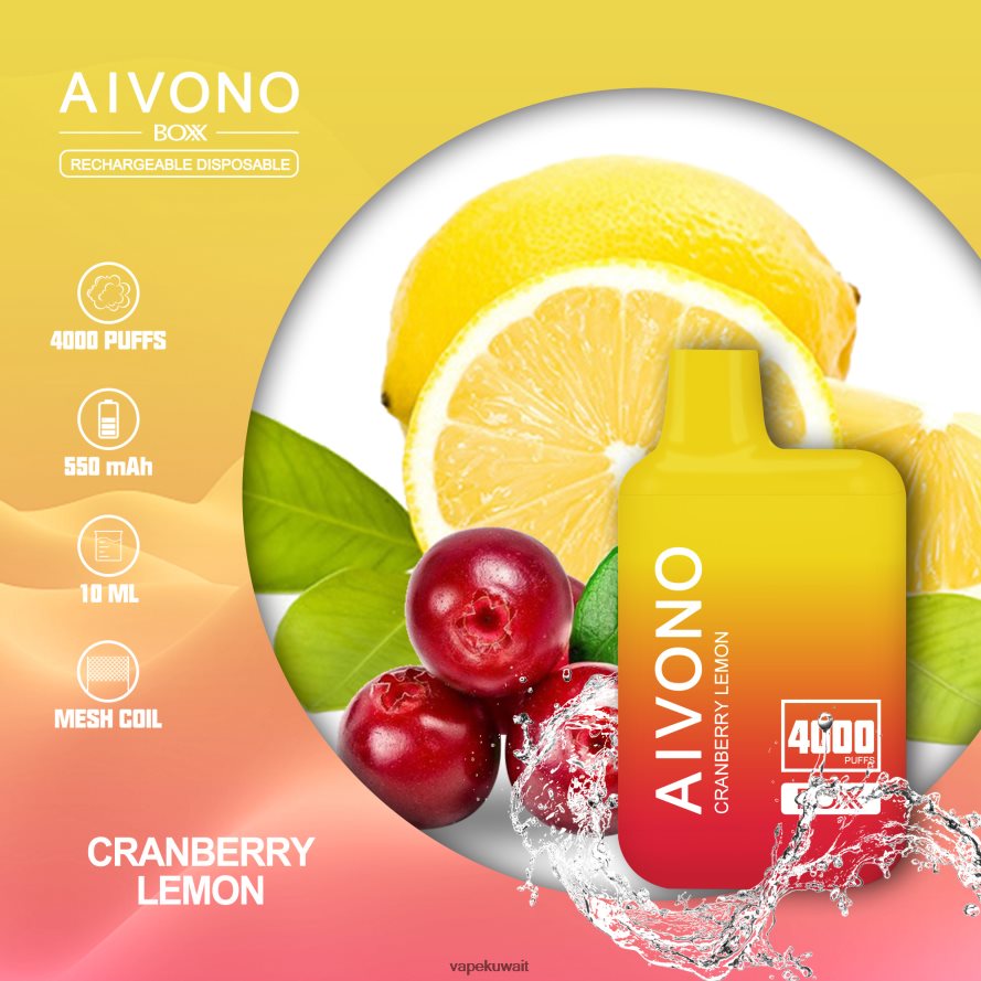 Aivono AIM BOXX 4000 ليمون التوت البري - 66DF60218 Vape الكويت