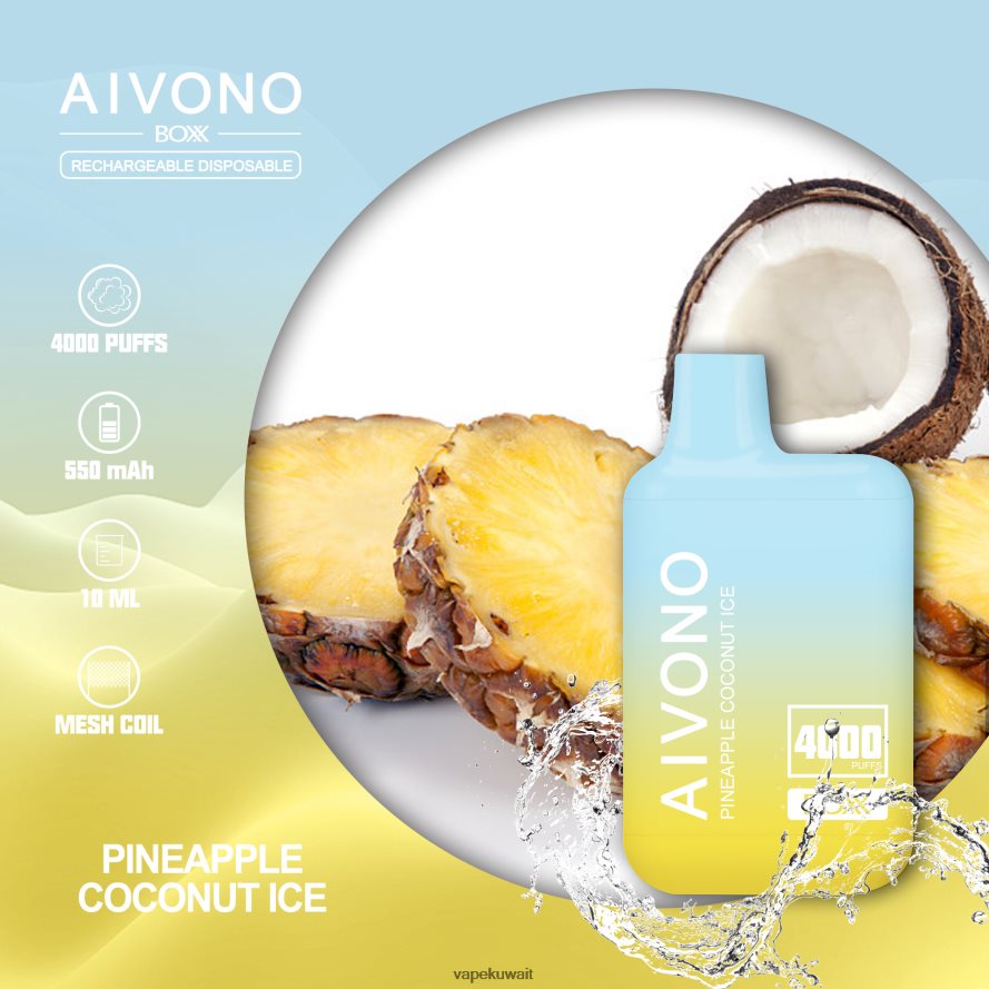 Aivono AIM BOXX 4000 الأناناس وجوز الهند الجليد - 66DF60222 Vape الكويت