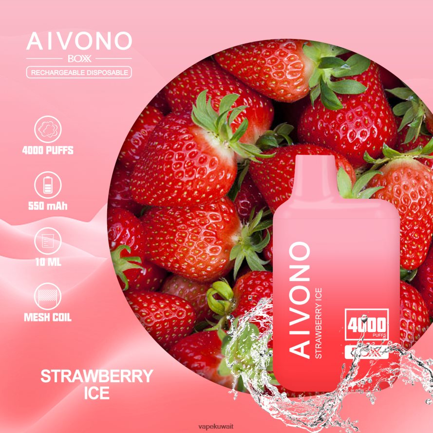 Aivono AIM BOXX 4000 جليد الفراولة - 66DF60226 Vape الكويت