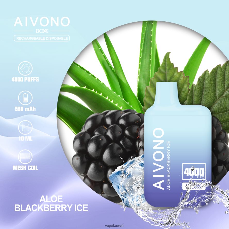 Aivono AIM BOXX 4000 الألوة الجليد الحالي - 66DF60228 Vape الكويت