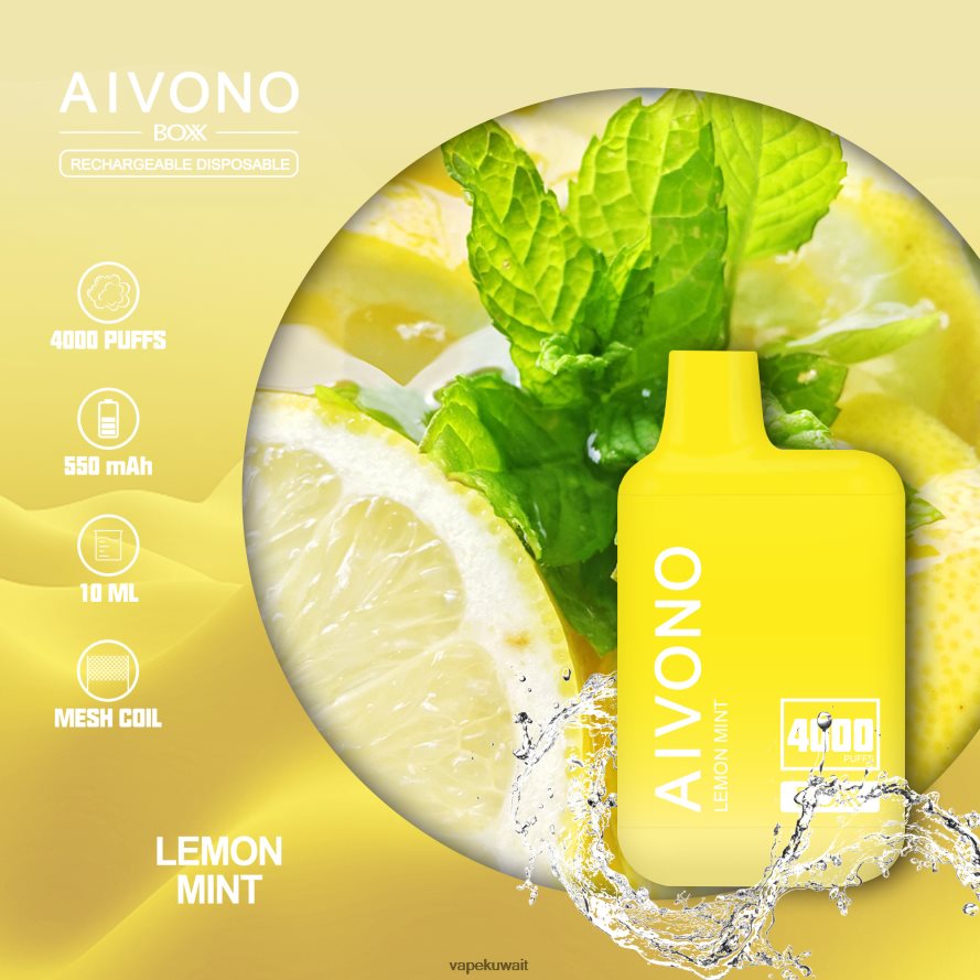 Aivono AIM BOXX 4000 ليمون نعناع - 66DF60230 Vape الكويت