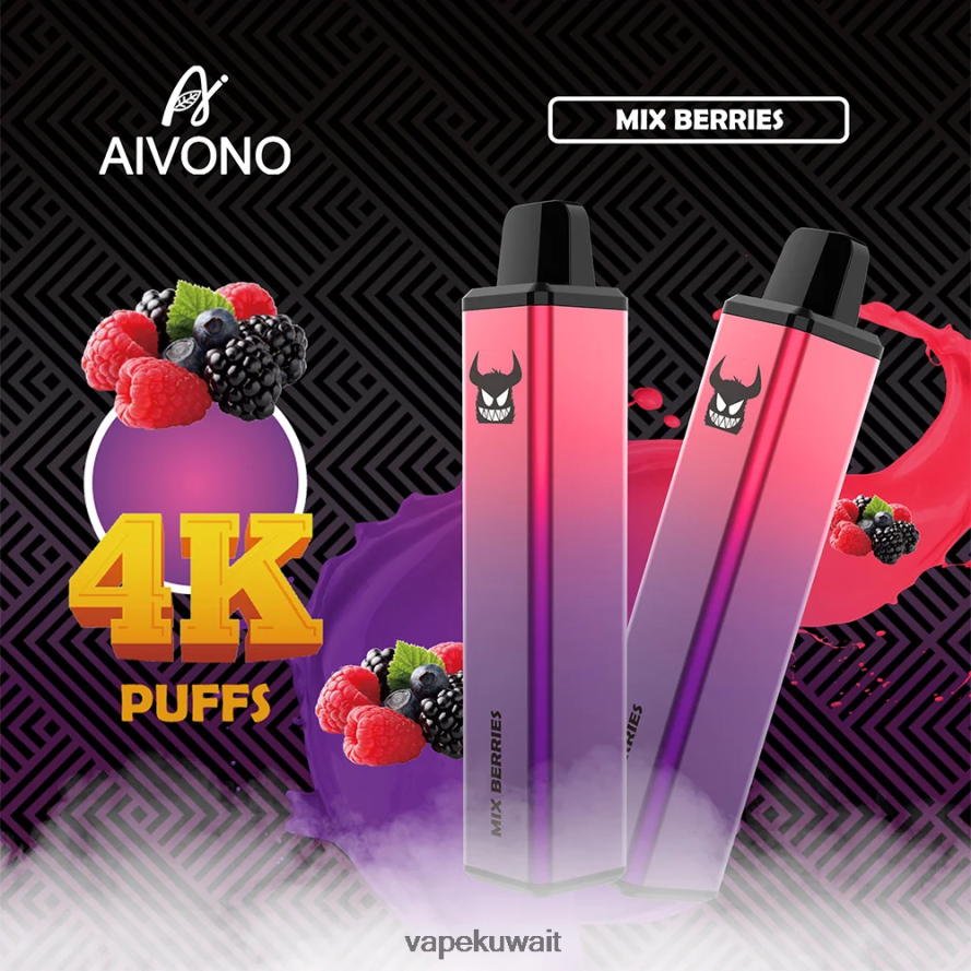 Aivono AIM FREAK 4000 التوت المختلط - 66DF60260 Vape الكويت