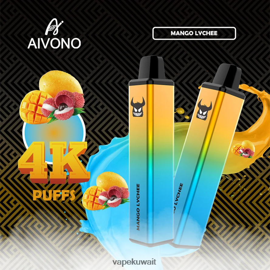 Aivono AIM FREAK 4000 مانجو ليتشي - 66DF60262 Vape الكويت