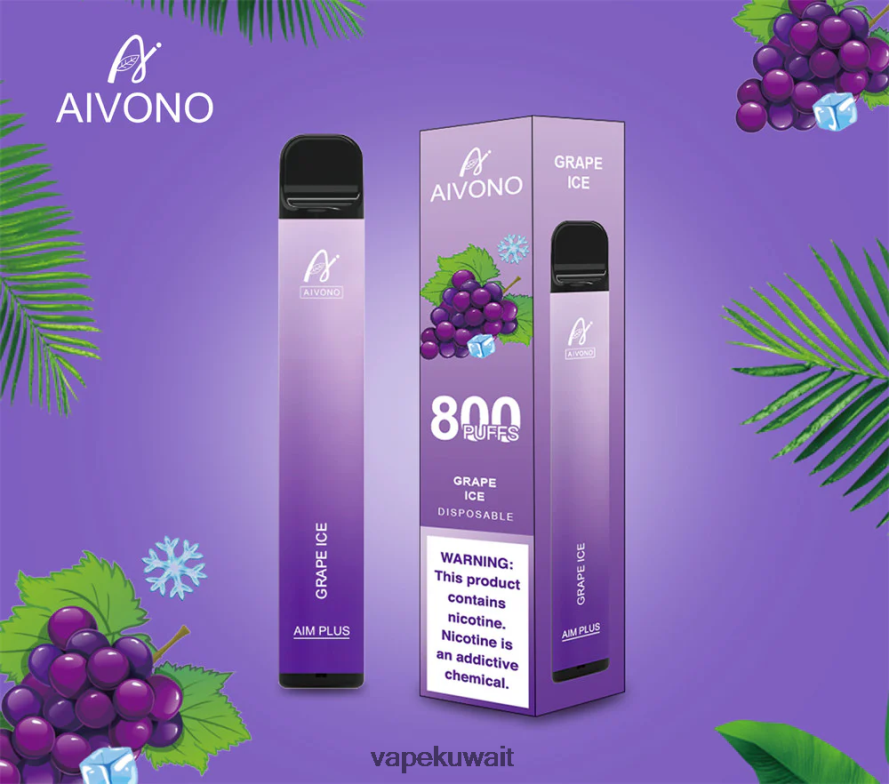 Aivono AIM PLUS 800 جليد العنب - 66DF60179 Vape Kuwait
