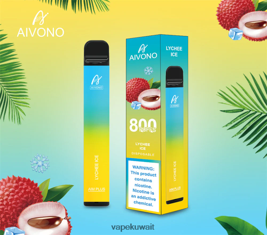 Aivono AIM PLUS 800 ثلج ليتشي - 66DF60182 Vape الكويت