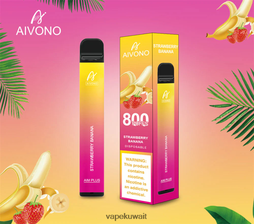 Aivono AIM PLUS 800 موز فراولة - 66DF60192 Vape الكويت