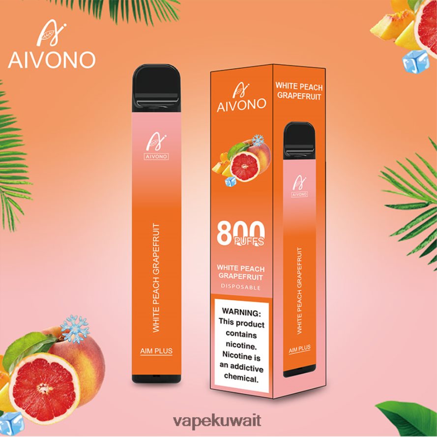 Aivono AIM PLUS 800 الجريب فروت الخوخ الأبيض - 66DF60199 Vape Kuwait