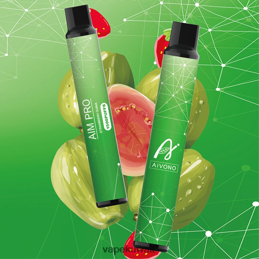 Aivono AIM PRO 1500 جوافة فراولة - 66DF60164 Vape الكويت