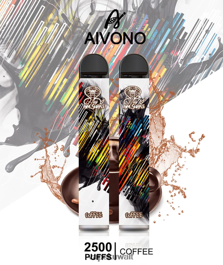 Aivono AIM SNAKE 2500 قهوة - 66DF60300 Vape الكويت