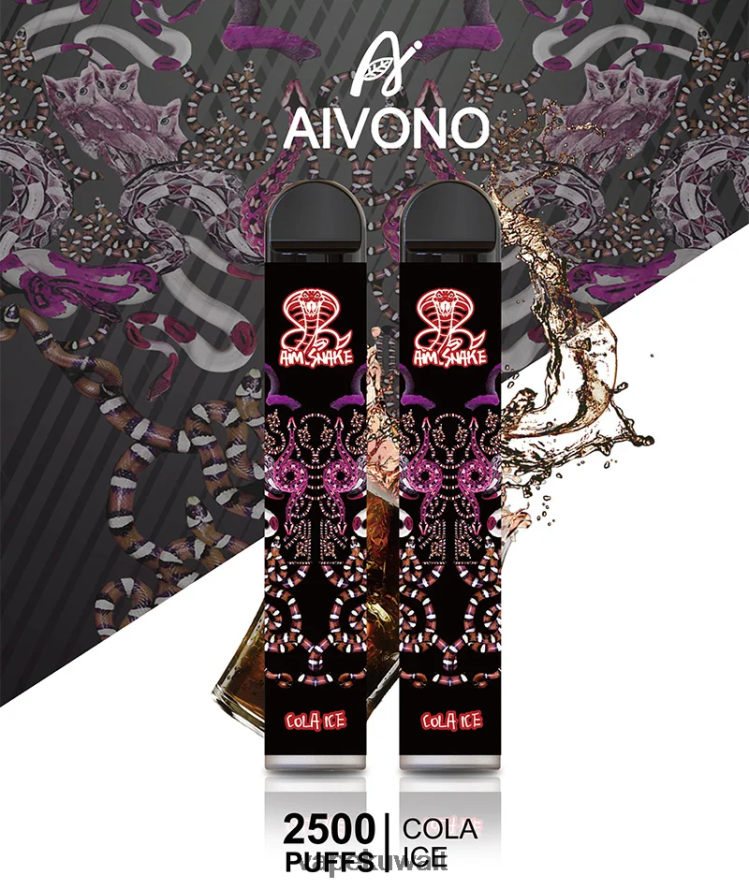 Aivono AIM SNAKE 2500 جليد الكولا - 66DF60301 Vape Kuwait
