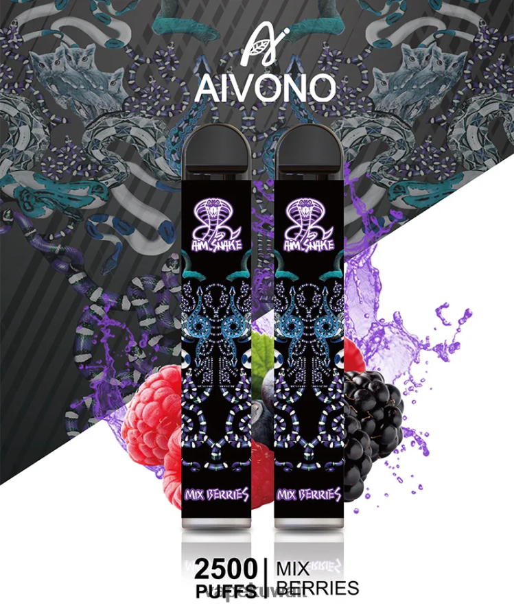 Aivono AIM SNAKE 2500 مزيج التوت - 66DF60312 Vape الكويت