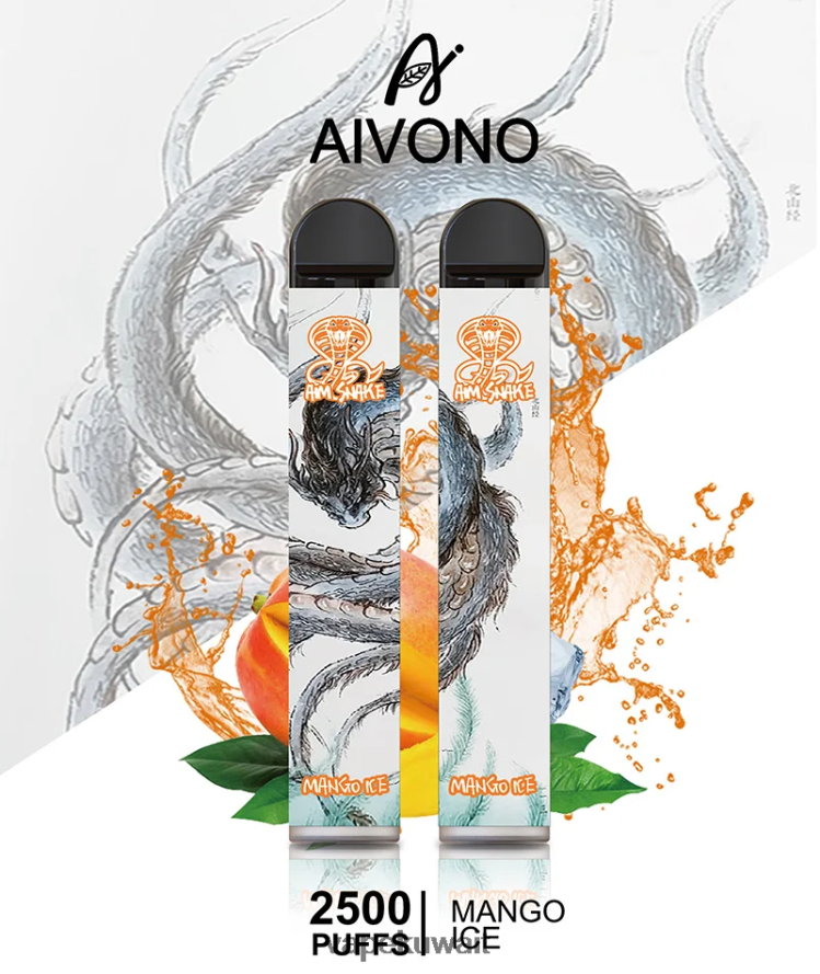 Aivono AIM SNAKE 2500 جليد المانجو - 66DF60313 Vape Kuwait