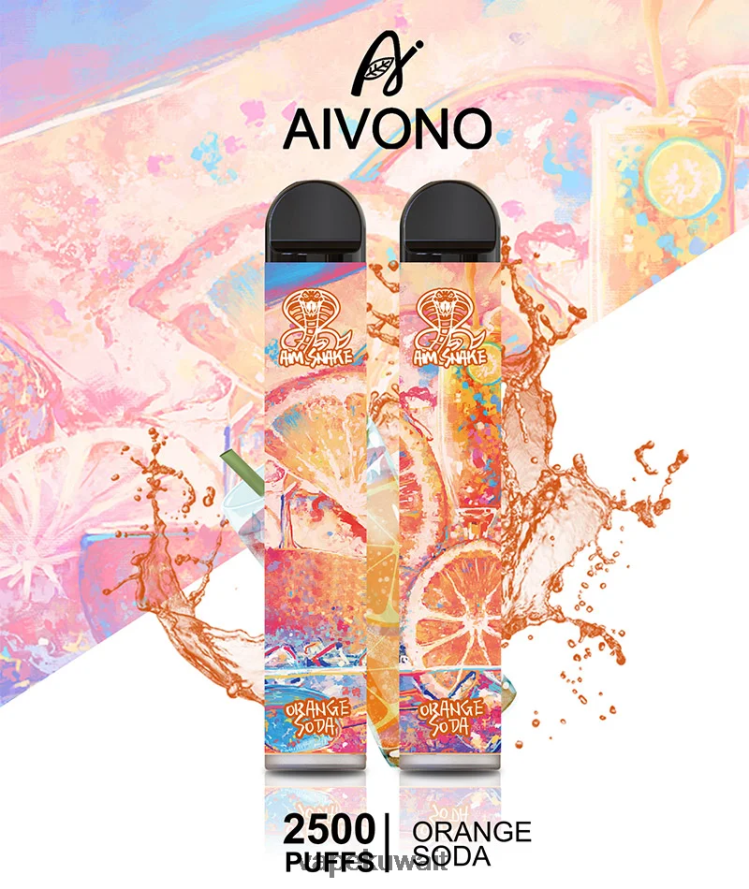 Aivono AIM SNAKE 2500 صودا البرتقال - 66DF60314 Vape الكويت