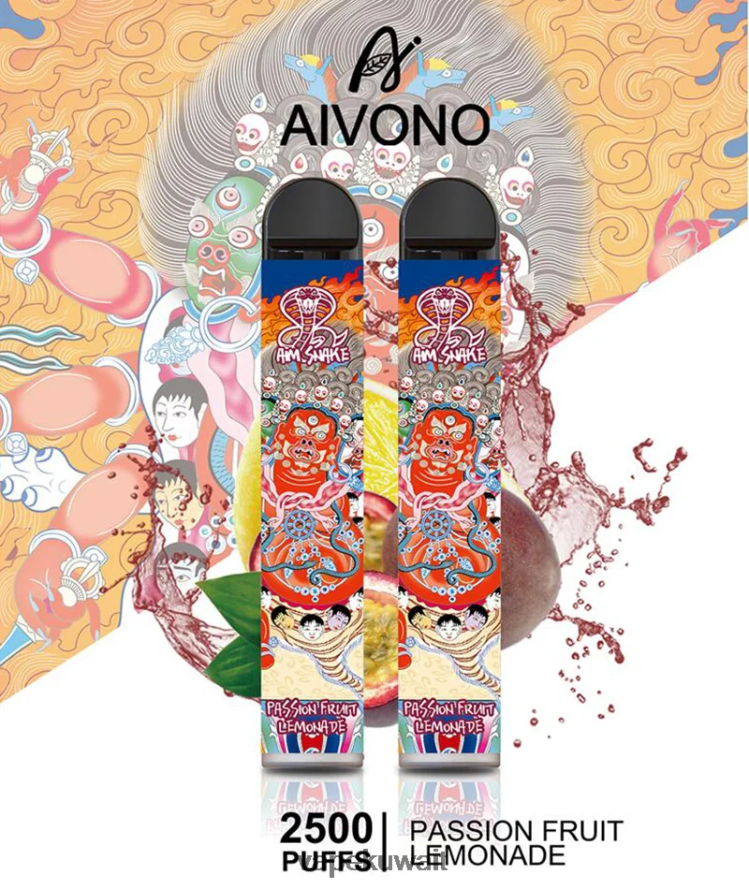 Aivono AIM SNAKE 2500 عصير الليمون الفاكهة العاطفة - 66DF60315 Vape Kuwait