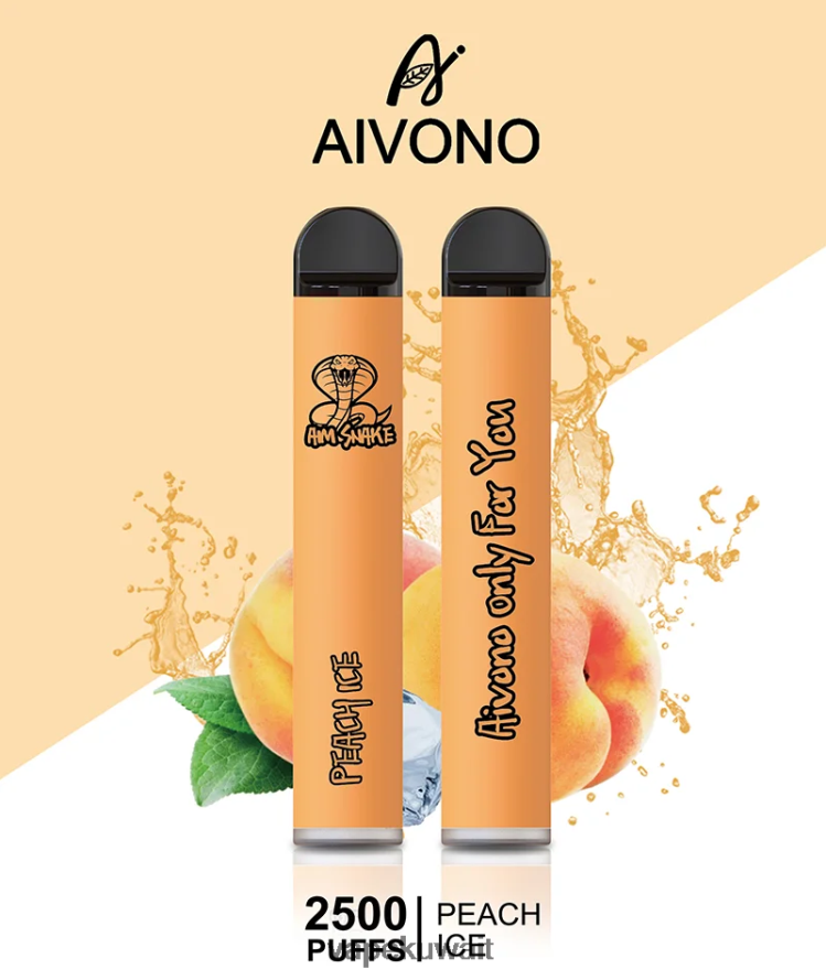 Aivono AIM SNAKE 2500 جليد الخوخ - 66DF60316 Vape الكويت