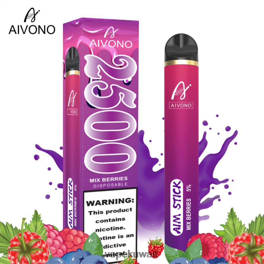 Aivono AIM STICK 2500 مزيج التوت - 66DF60158 Vape الكويت