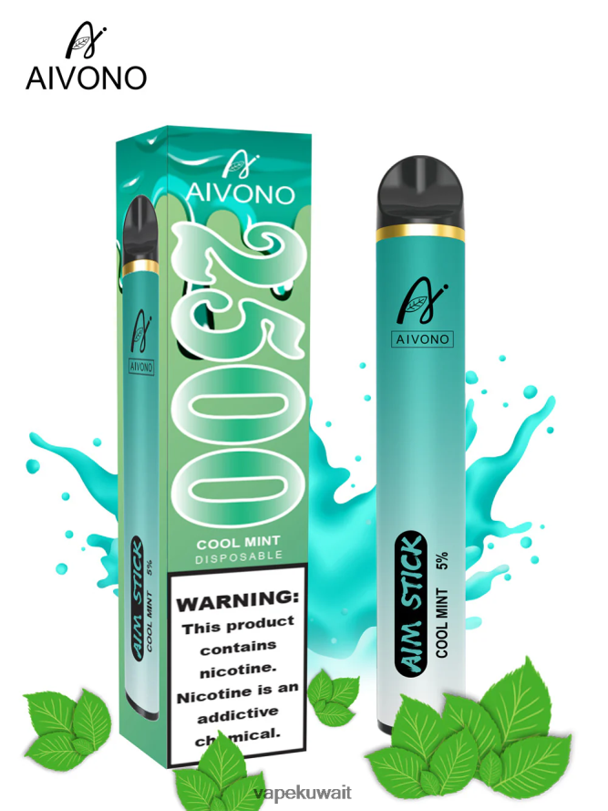 Aivono AIM STICK 2500 نعناع بارد - 66DF60159 Vape Kuwait