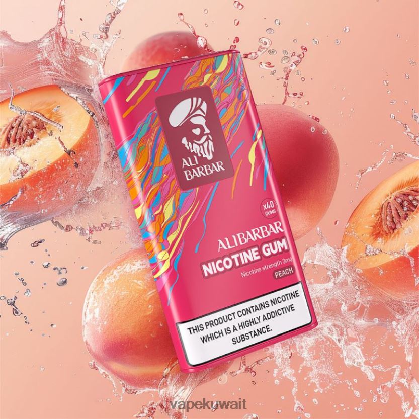 Alibarbar علكة النيكوتين خَوخ PRH2FR102 Vape الكويت