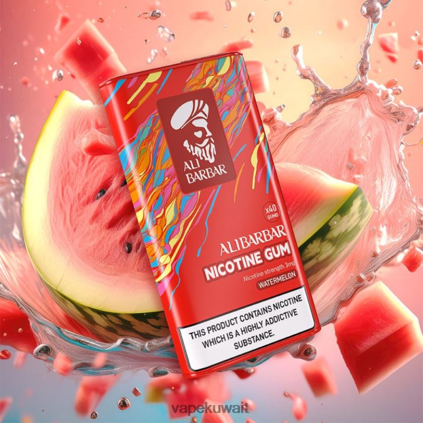 Alibarbar علكة النيكوتين بطيخ PRH2FR103 Vape KW