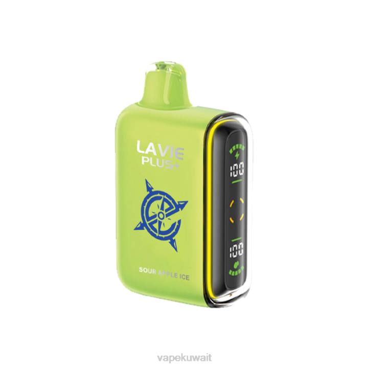 N8RV100 Vape الكويت - جليد التفاح الحامض LAVIE PLUS 15000 نفث