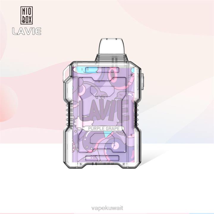N8RV192 Vape الكويت - العنب الأرجواني LAVIE NIO BOX 9000 نفث