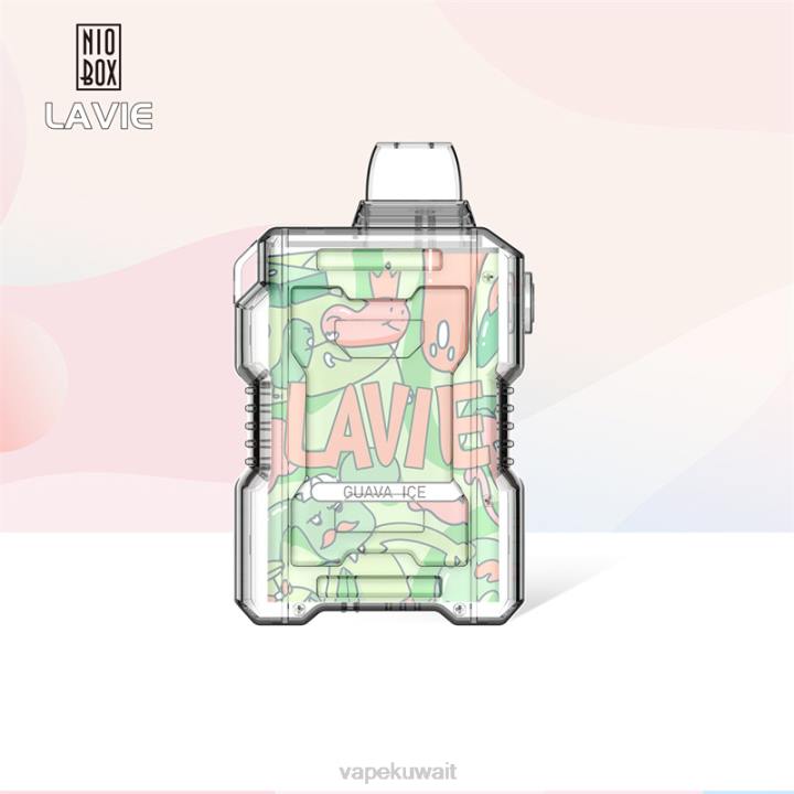 N8RV194 Vape الكويت - جليد الجوافة LAVIE NIO BOX 9000 نفث