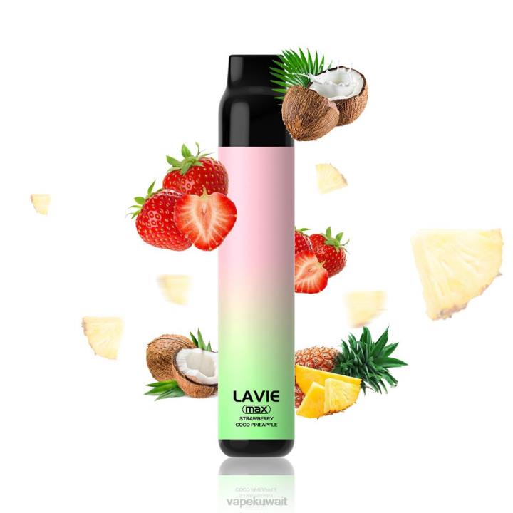N8RV283 Vape Kuwait - الفراولة كوكو التفاح LAVIE BAR 5000 نفث - الحد الأقصى