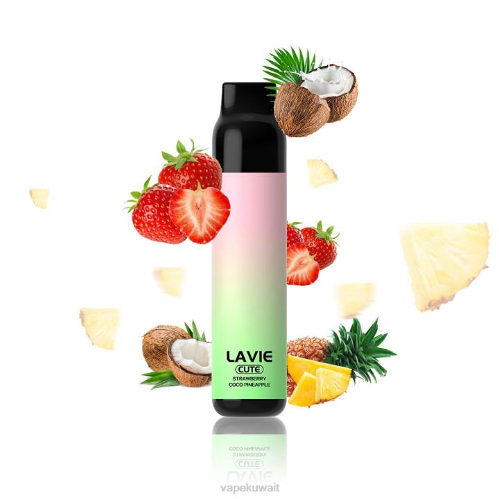 N8RV291 Vape Kuwait - الفراولة كوكو التفاح LAVIE BAR 3000 نفث