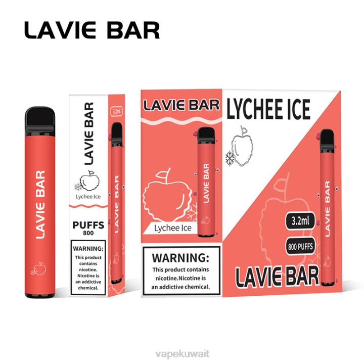 N8RV313 Vape Kuwait - ثلج ليتشي LAVIE BAR 800 نفث
