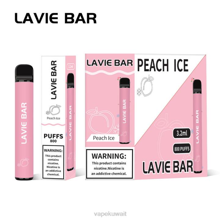 N8RV314 Vape الكويت - جليد الخوخ LAVIE BAR 800 نفث