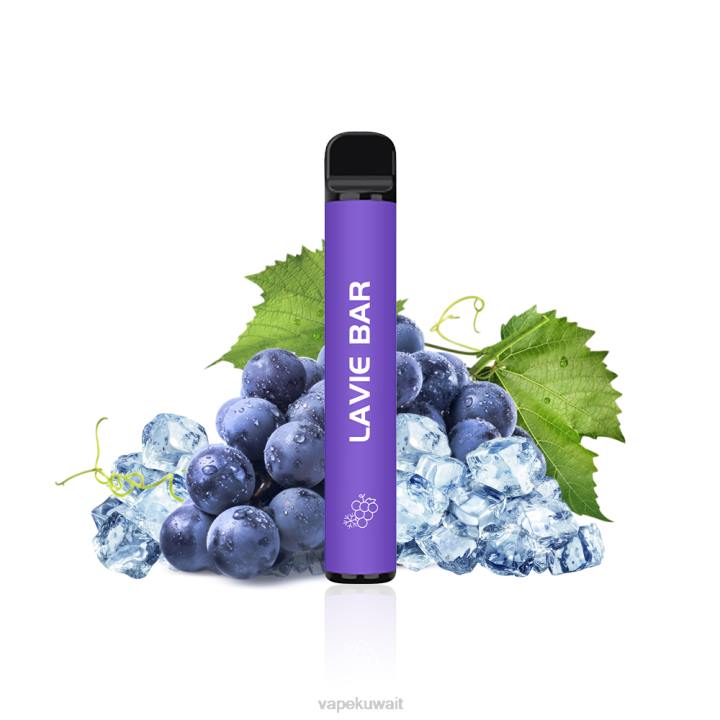 N8RV322 Vape الكويت - جليد العنب LAVIE BAR 2% نسخة 800 نفخة