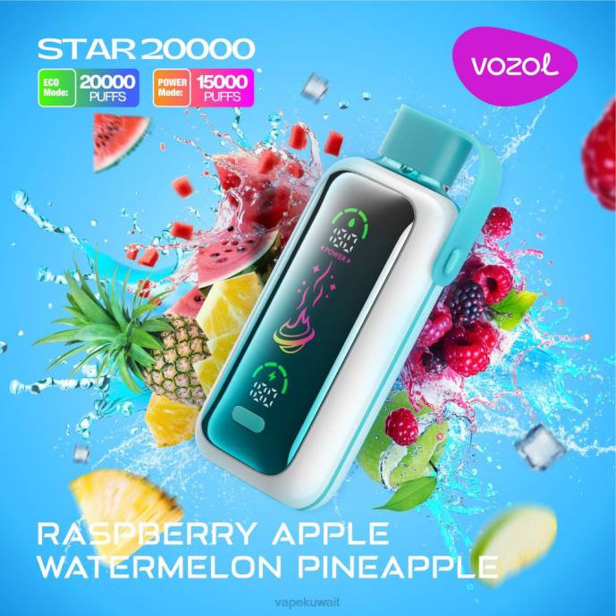 Vape KW TNLT18 توت تفاح بطيخ أناناس VOZOL STAR 20000