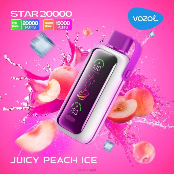 Vape Pod Kits TNLT10 جليد الخوخ العصير VOZOL STAR 20000