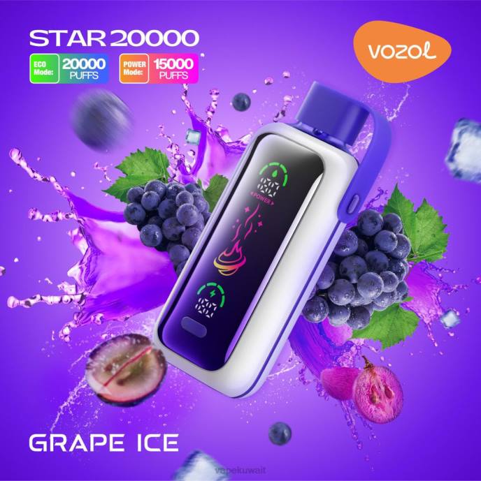 Vape Pod System TNLT9 جليد العنب VOZOL STAR 20000
