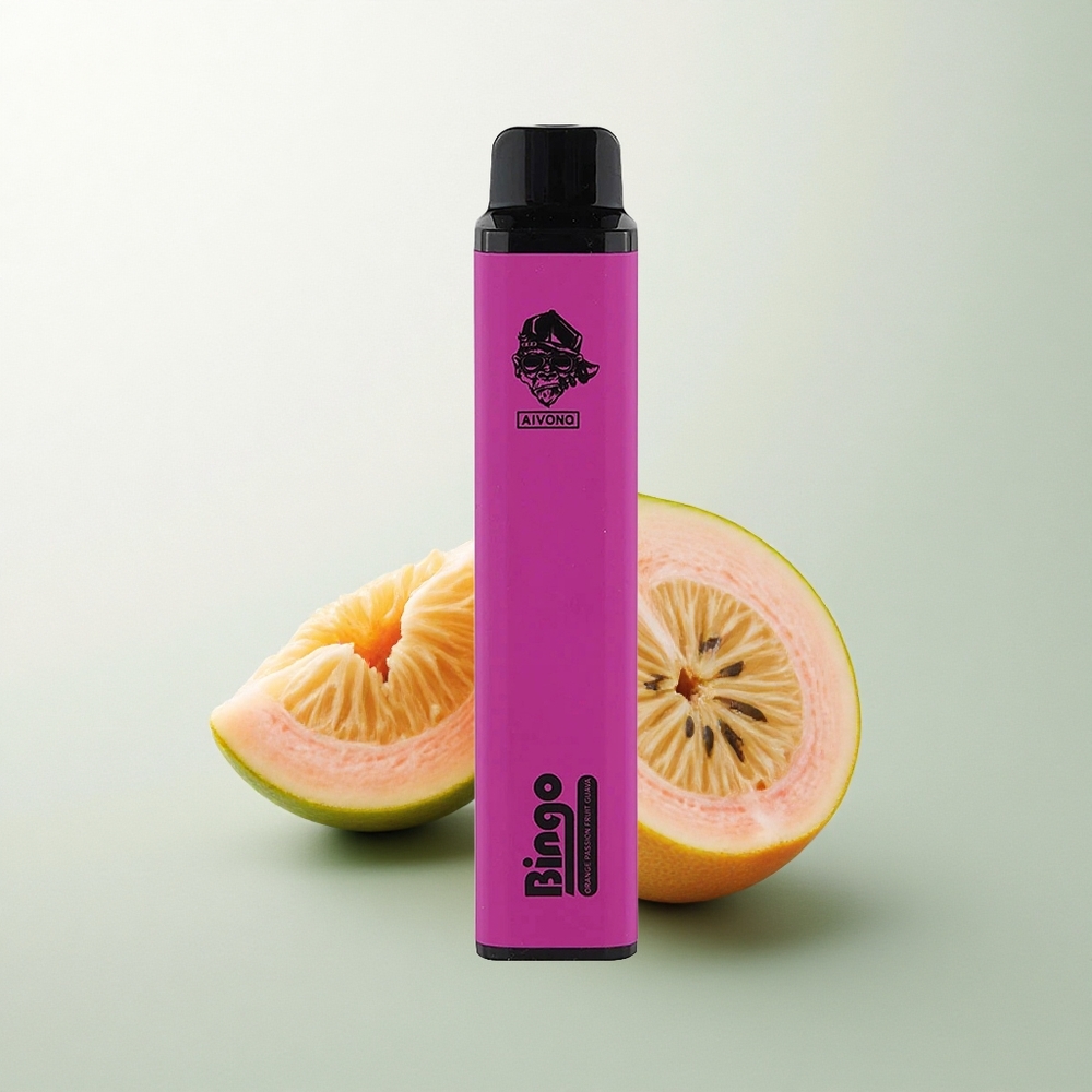 Aivono Aim Bingo 4000 Puffs برتقال جوافة باشن فروت 1000 ملي أمبير