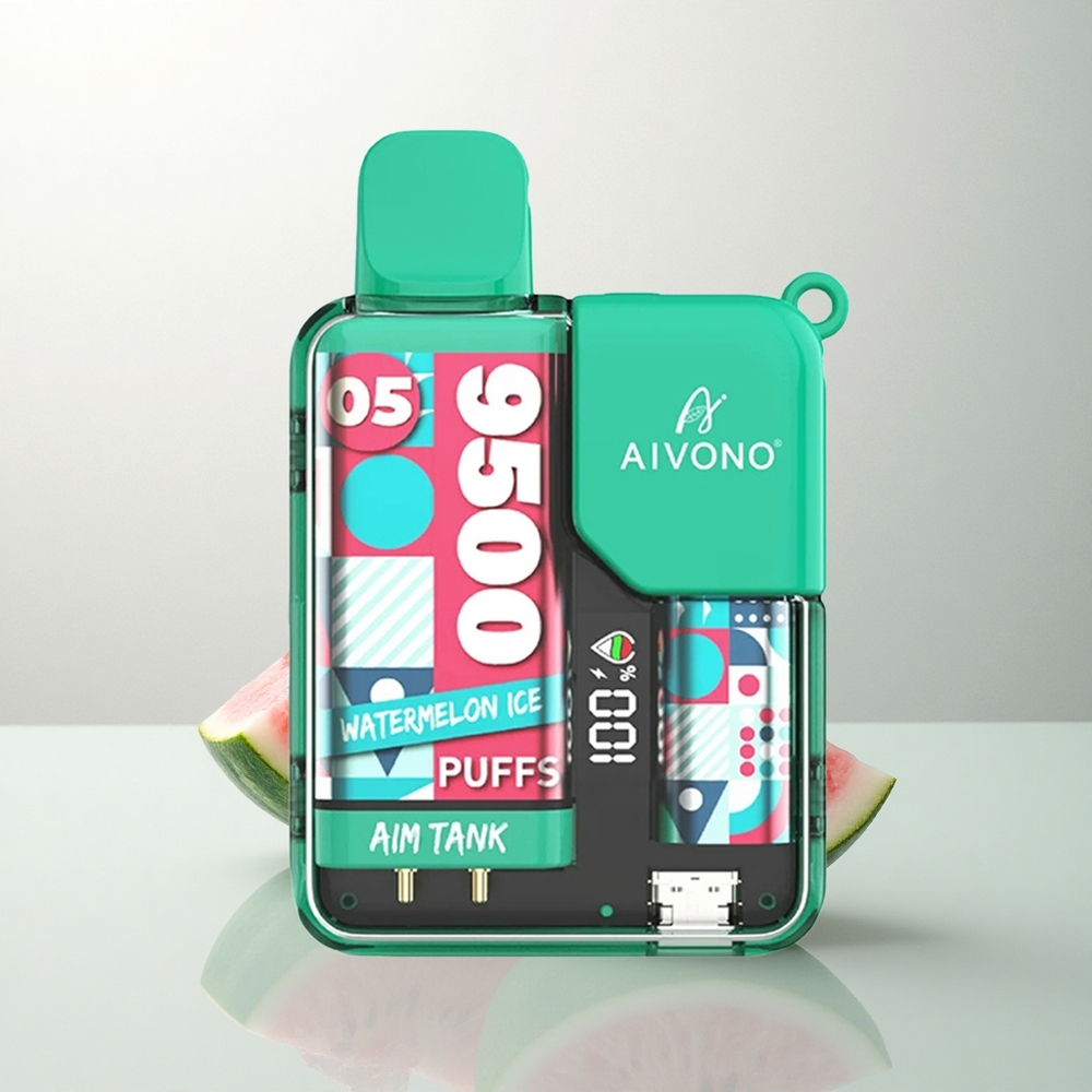 Aivono Aim Tank 9500 Puffs بطيخ مثلج 5% نيكوتين