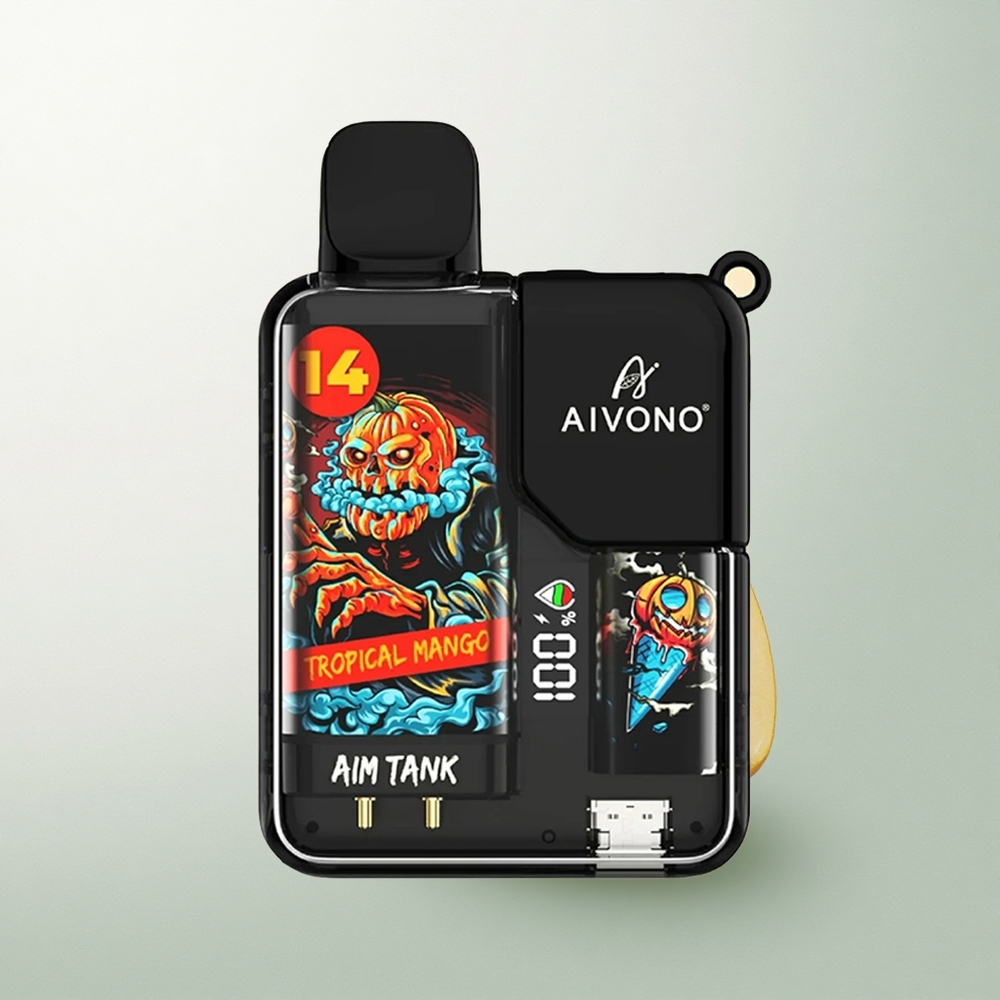 Aivono Aim Tank 9500 Puffs مانجو استوائي 650 ملي أمبير 5% نيكوتين