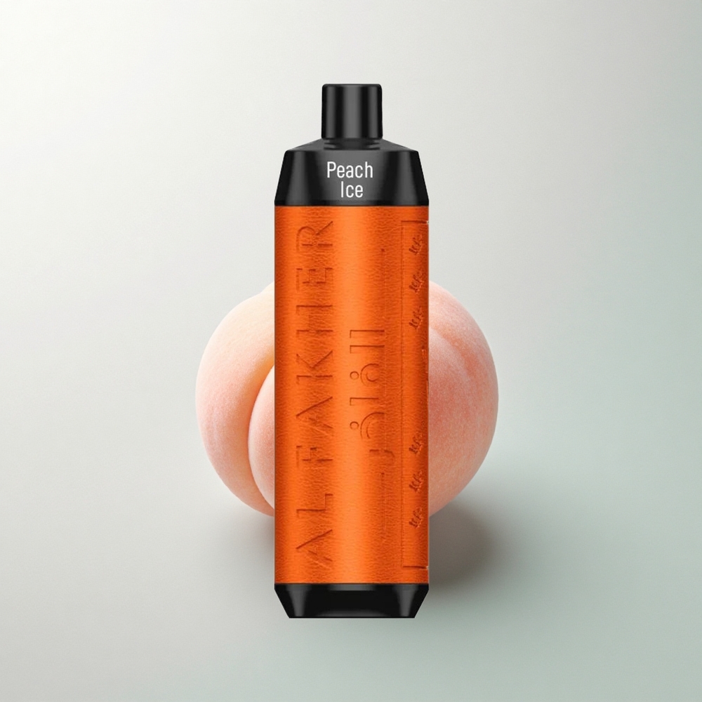 Al Fakher Crown Bar 8000 Crystal خوخ مثلج بـ18 مل عصير و5 ملغ نيكوتين