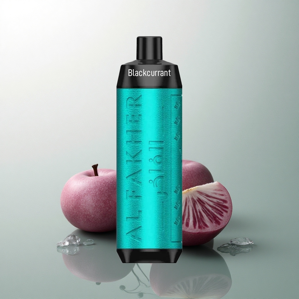 Al Fakher Crown Bar 8000 Crystal عصير الكشمش الأسود الجليد مع 5 ملغ نيكوتين و 600 مللي أمبير