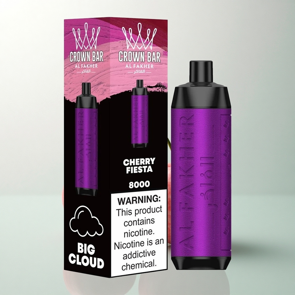 Al Fakher Crown Bar 8000 Crystal كرزي فيستا 600 مللي أمبير 18 ملليلتر