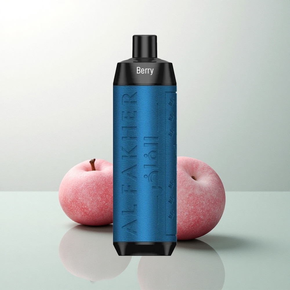 Al Fakher Crown Bar 8000 Crystal توت جليدي مع بطارية 600 مللي أمبير وسعة سائل 18 مل